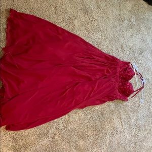 Red backless prom dress!